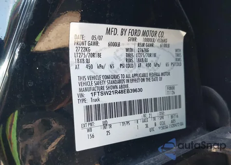 2008 Ford F-250 Fx4/Harley-Davidson/King Ranch/Lariat/Xl/Xlt z USA, uszkodzony, nr VIN 1FTSW21R48EB39630